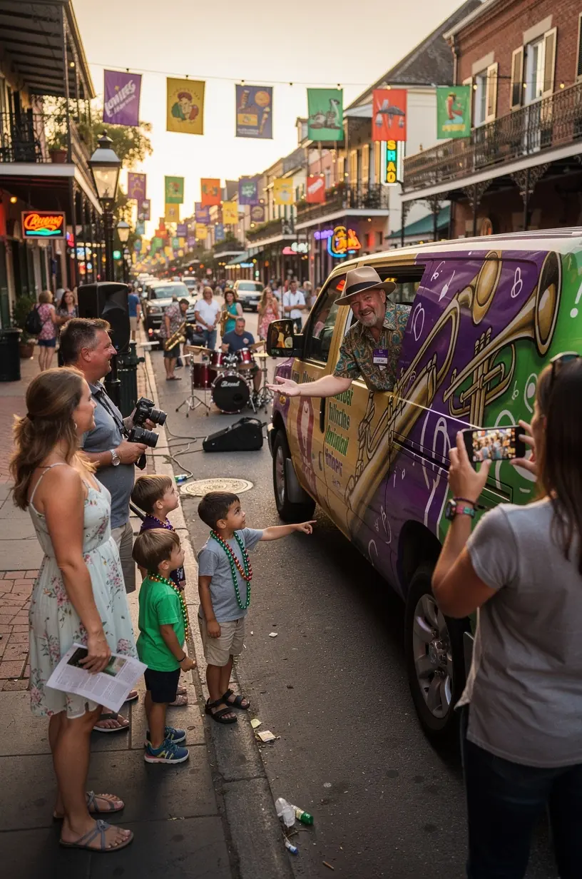 Мобильный центр поддержки туристов, оборудованный для консультаций и продажи билетов, размещённый в туристическом хабе США.